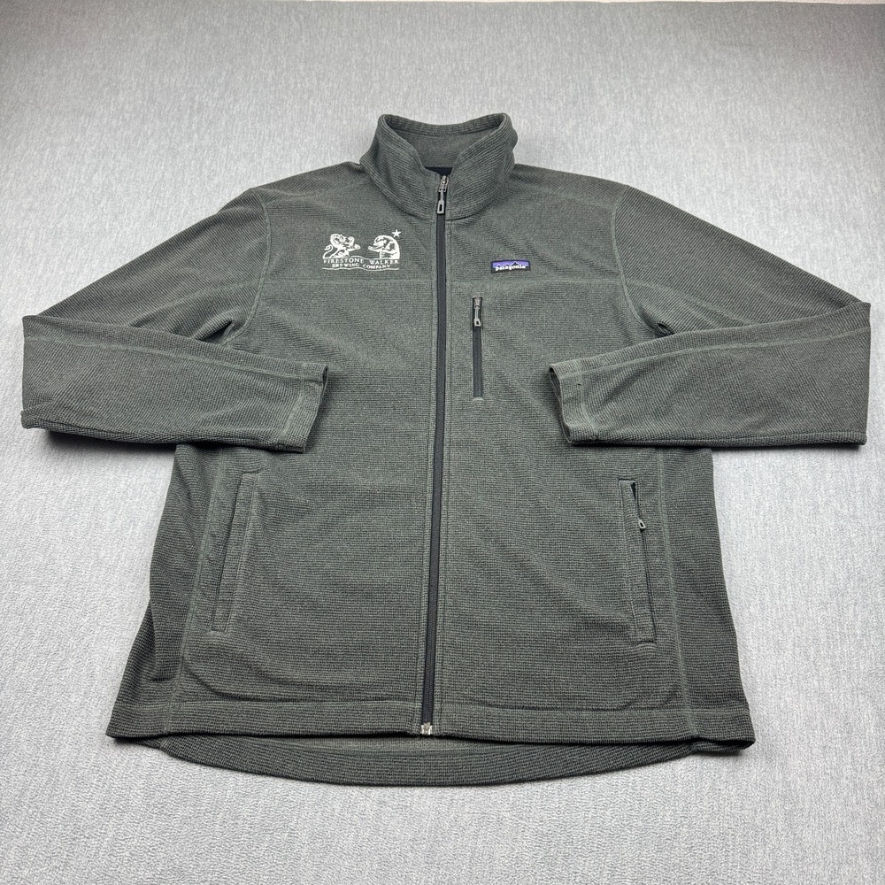 Patagonia Jacket Womens XL Gray Oakes Waffle Fleece Lined Full Zip Outdoor 27315